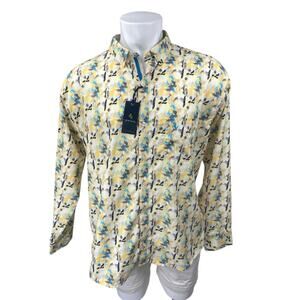 NEW Boronea Men's Multicolor Printed Long Sleeve Button Down Shirt Top Size XXL